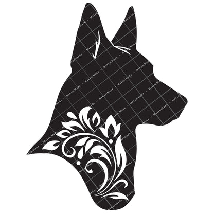 Profile Cutout Belgian Malinois Decal