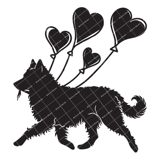 Heart Balloon Mudi Decal