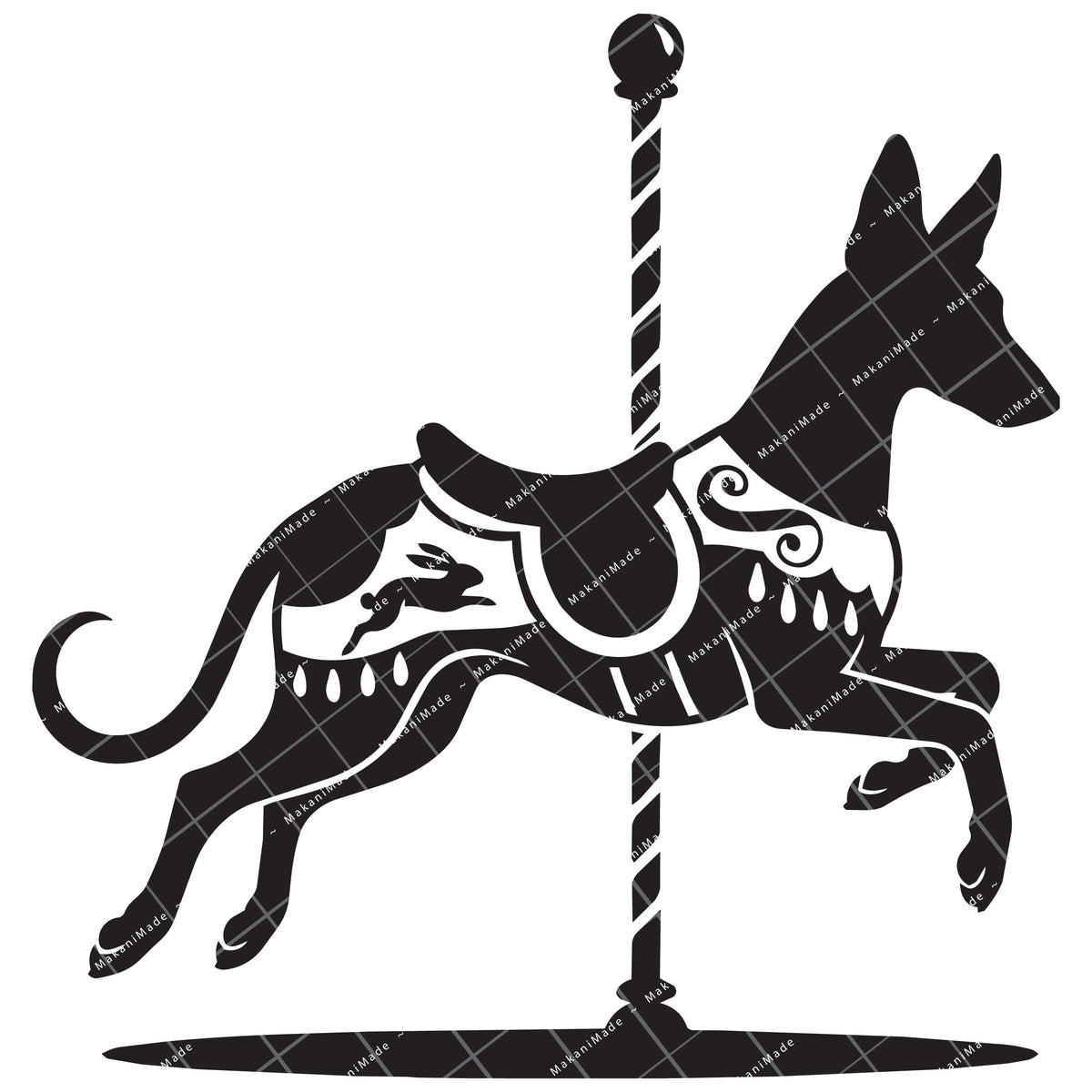 Carousel Pharaoh Hound Decal