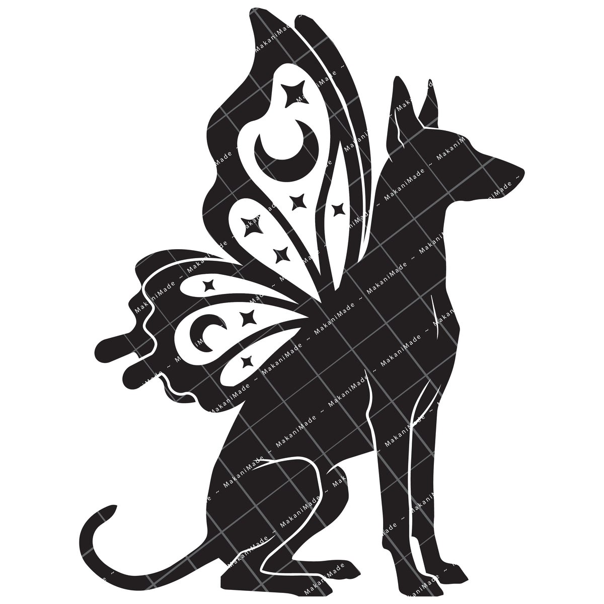 Butterfly Wing Pharaoh Hound Decal