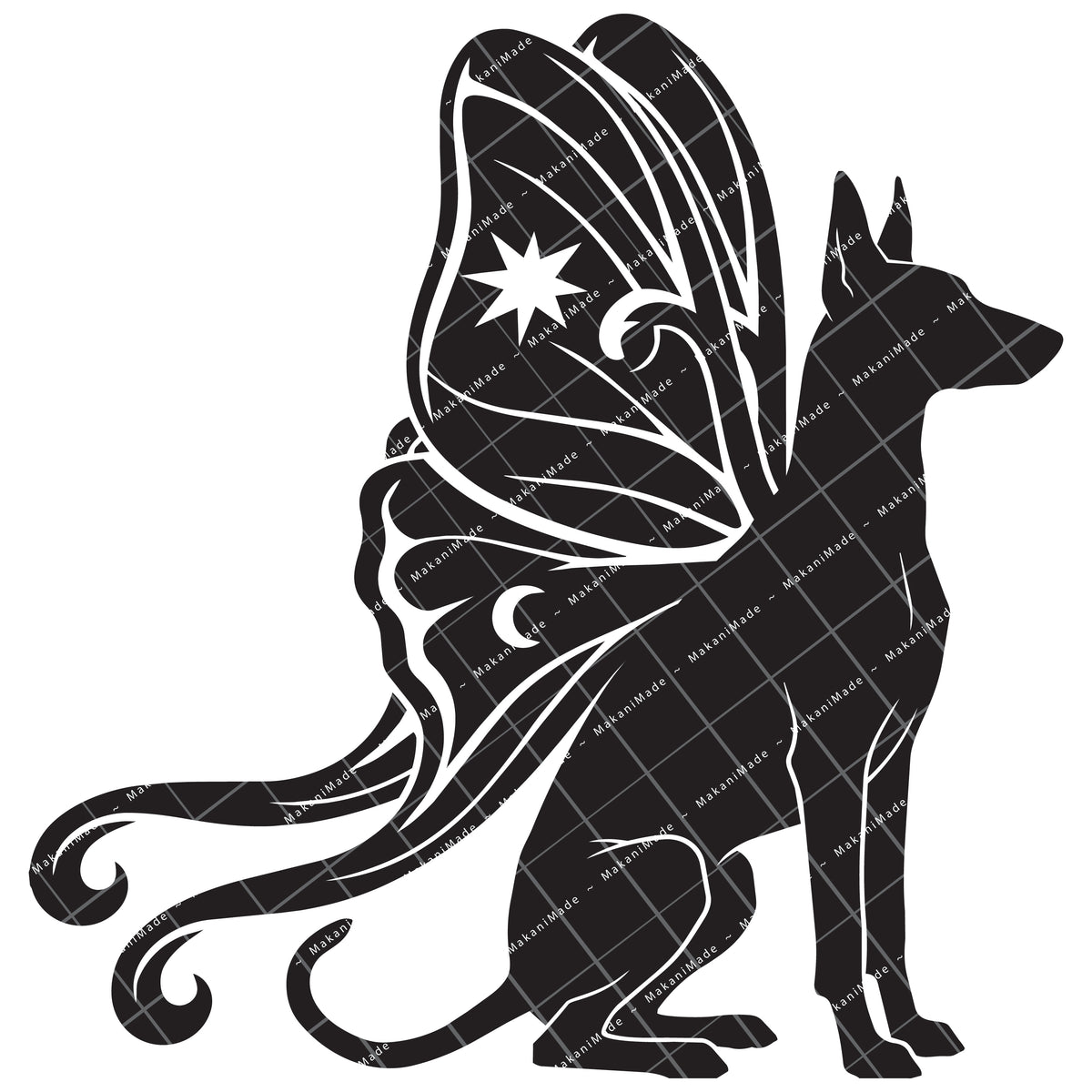 Moth Wing Pharaoh Hound Decal