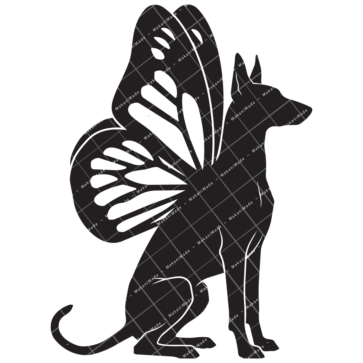 Monarch Wing Pharaoh Hound Decal