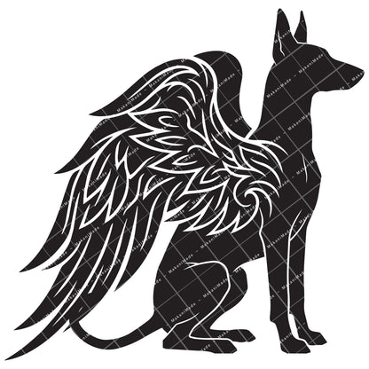 Angel Wing Pharaoh Hound Decal