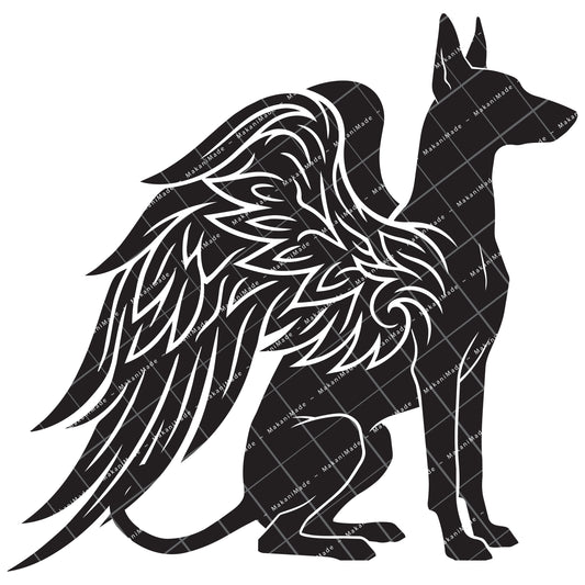 Angel Wing Pharaoh Hound Decal