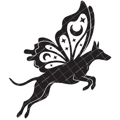 Leaping Butterfly Pharaoh Hound Decal