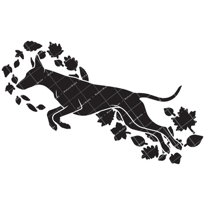 Fall Leaves Pharaoh Hound Decal