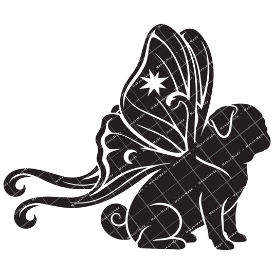 Moth Wing Pug Decal