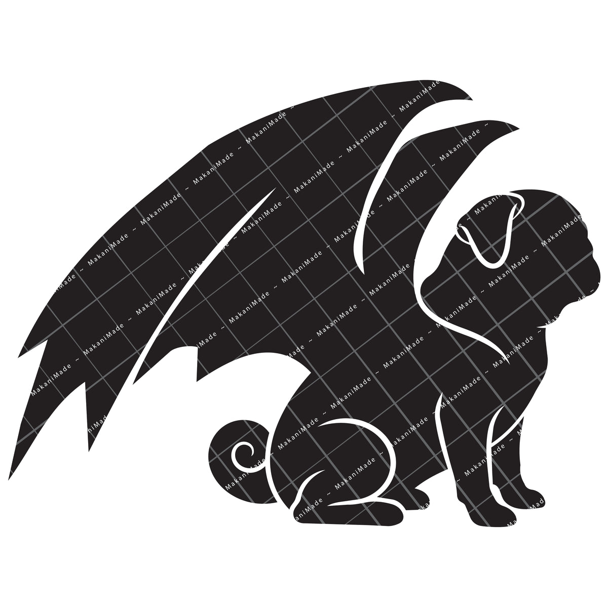 Dragon Wing Pug Decal