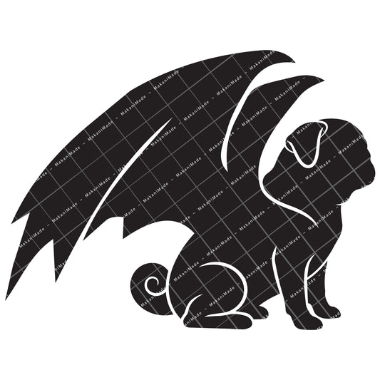 Dragon Wing Pug Decal