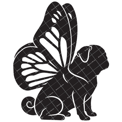 Monarch Wing Pug Decal