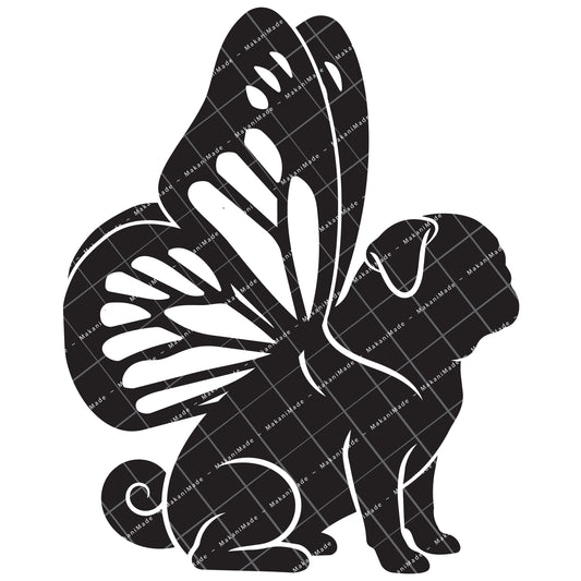 Monarch Wing Pug Decal