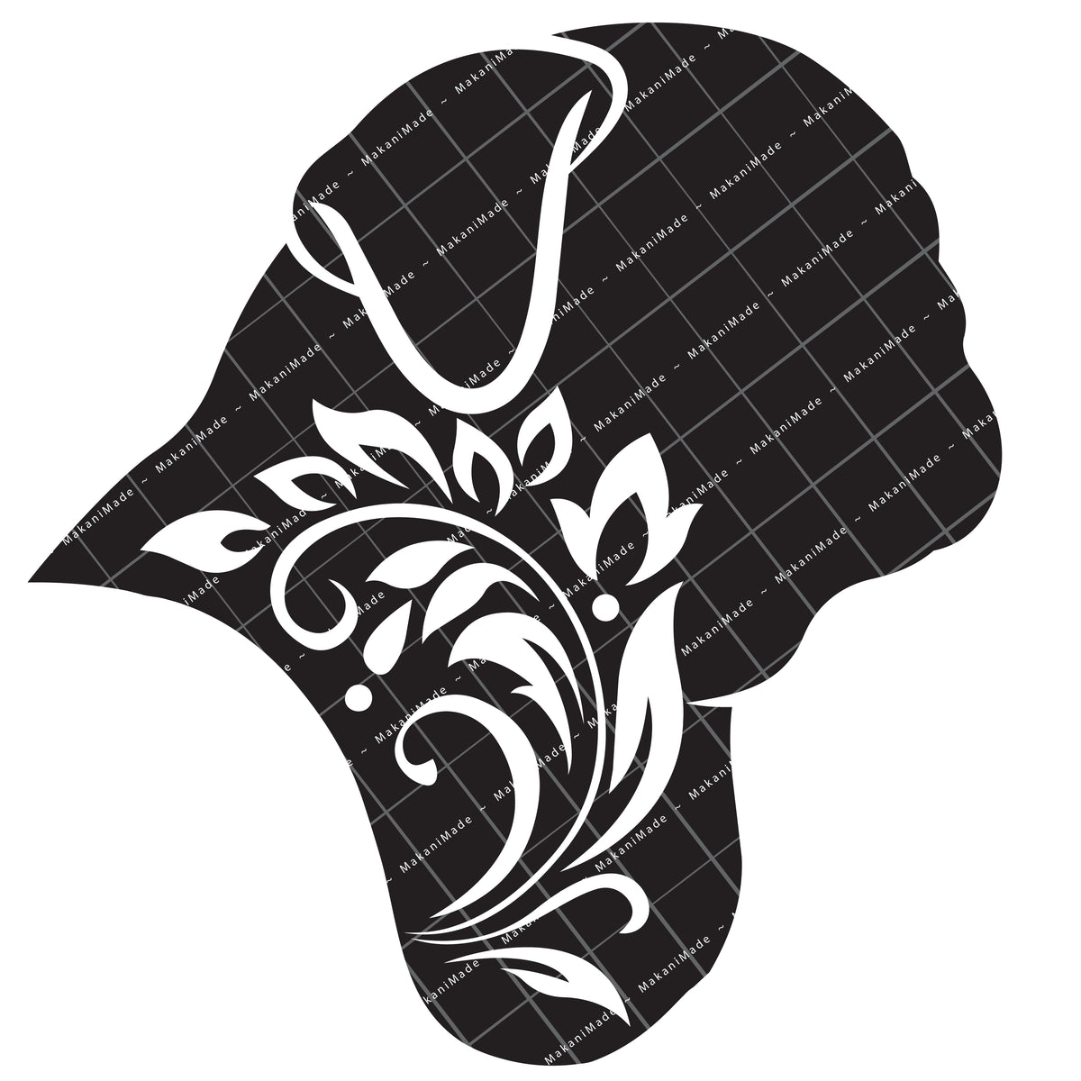 Profile Cutout Pug Decal