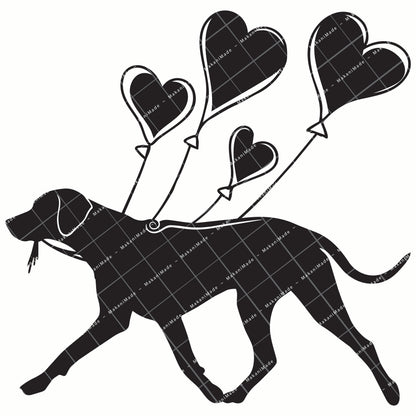 Heart Balloon Rhodesian Ridgeback Decal