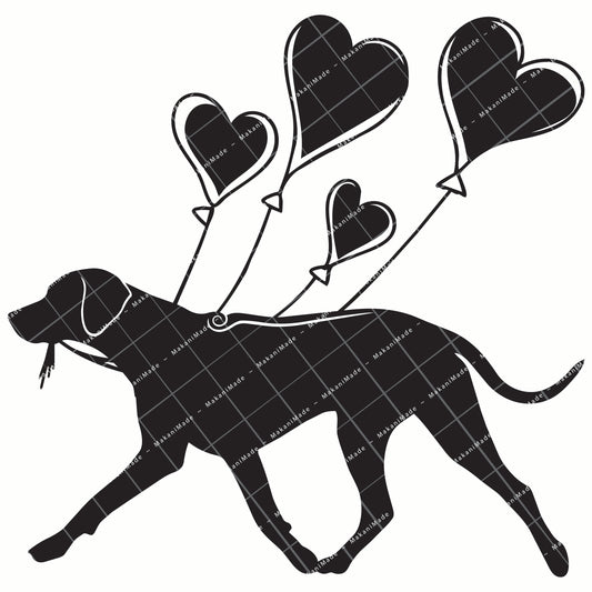 Heart Balloon Rhodesian Ridgeback Decal