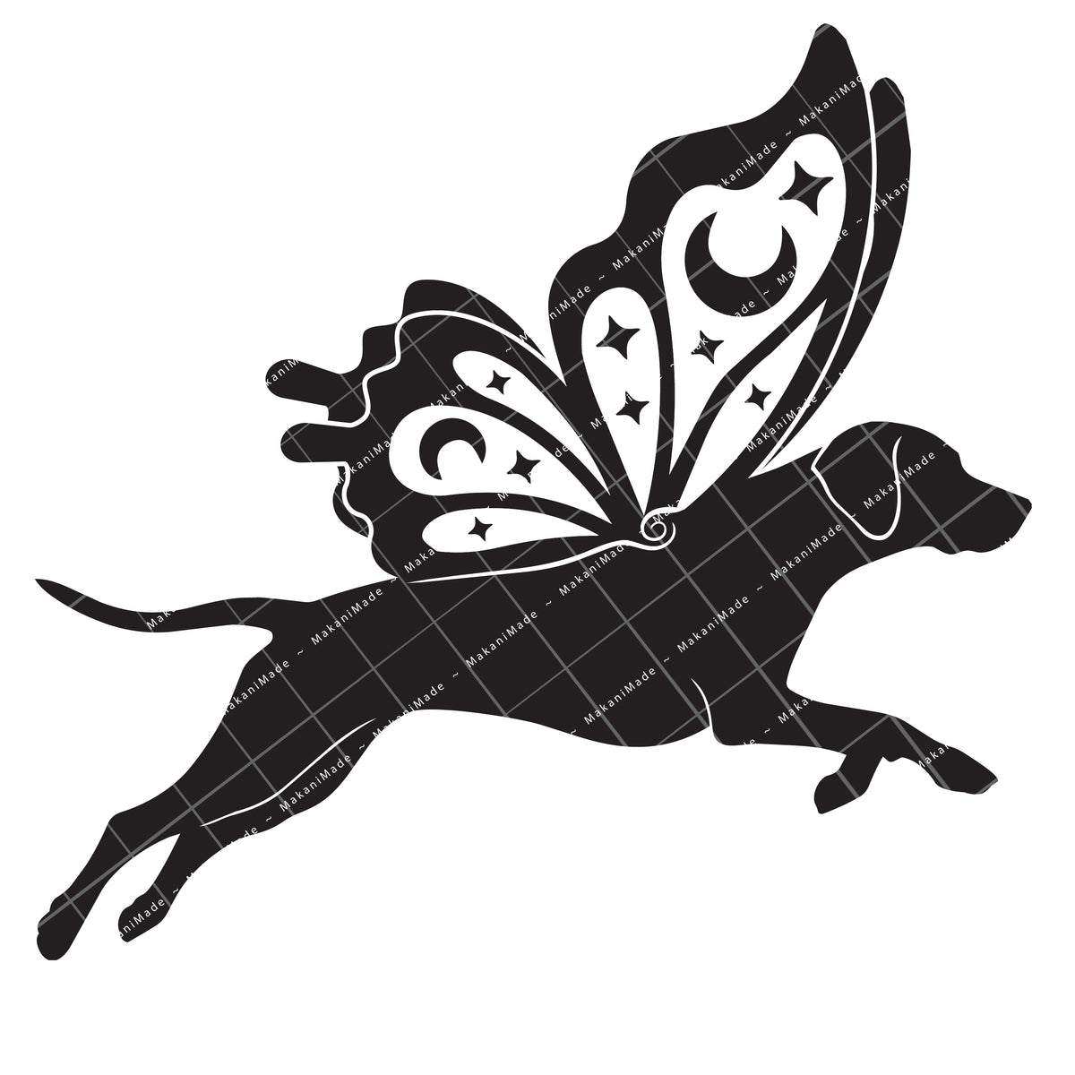 Leaping Butterfly Rhodesian Ridgeback Decal