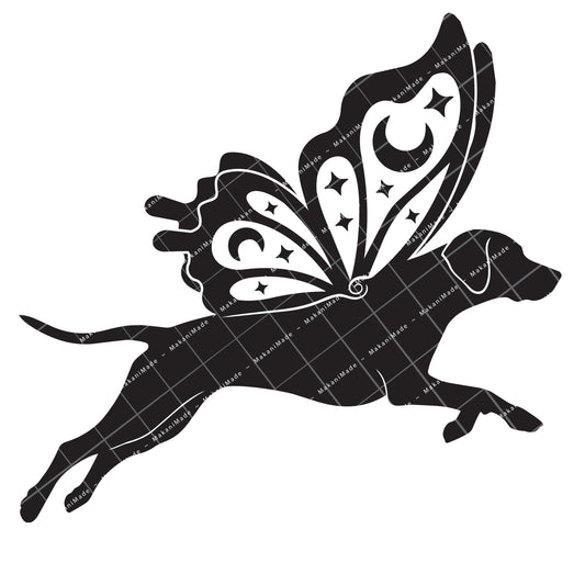Leaping Butterfly Rhodesian Ridgeback Decal