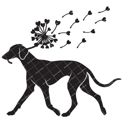 Dandelion Fluff Saluki (Smooth) Decal