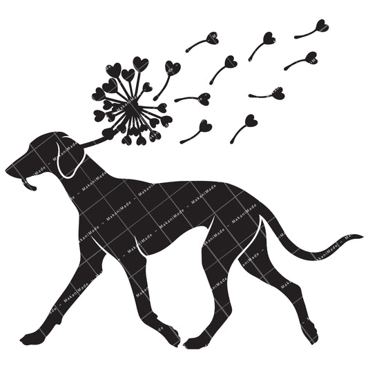 Dandelion Fluff Saluki (Smooth) Decal