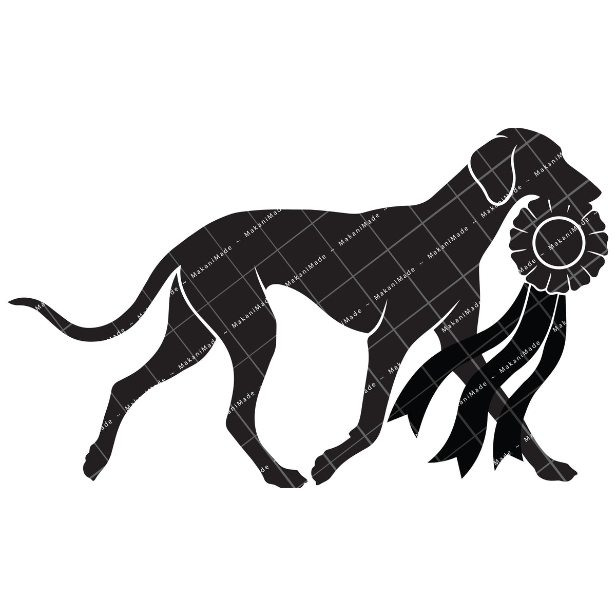 Rosette Winner Saluki (Smooth) Decal
