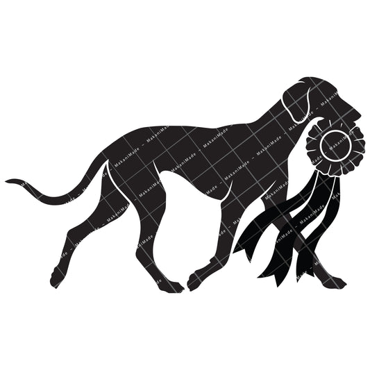 Rosette Winner Saluki (Smooth) Decal