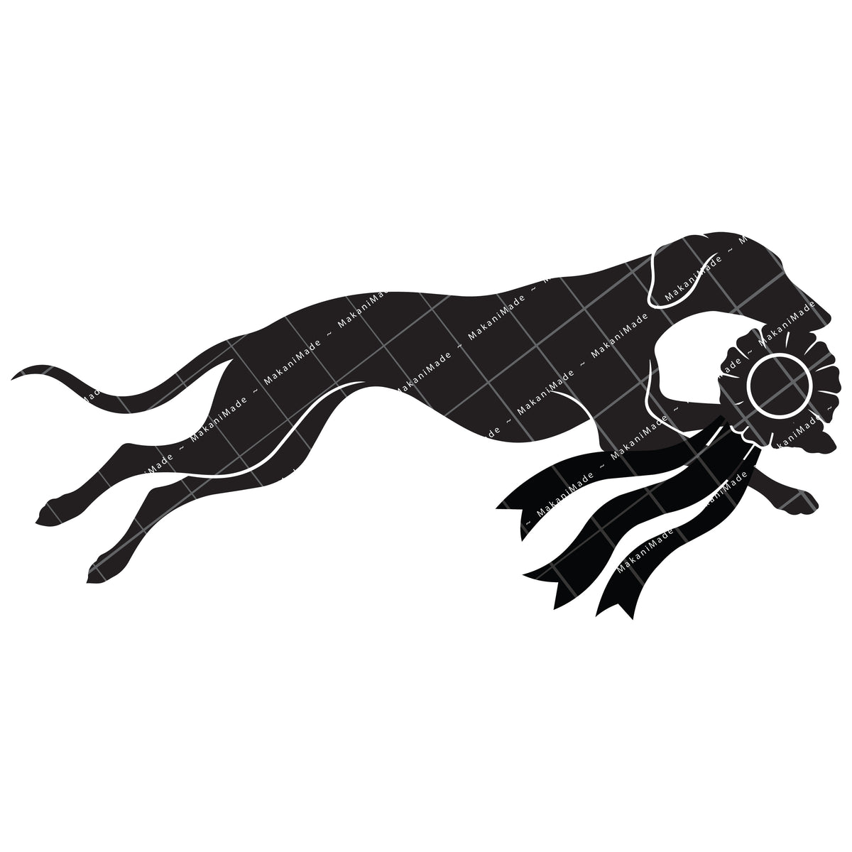 Coursing Rosette Saluki (Smooth) Decal