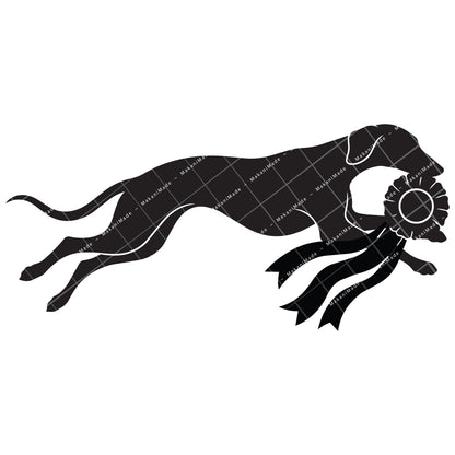 Coursing Rosette Saluki (Smooth) Decal