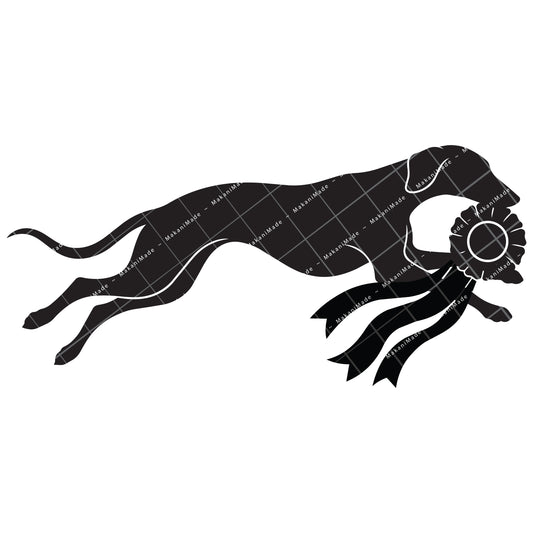 Coursing Rosette Saluki (Smooth) Decal