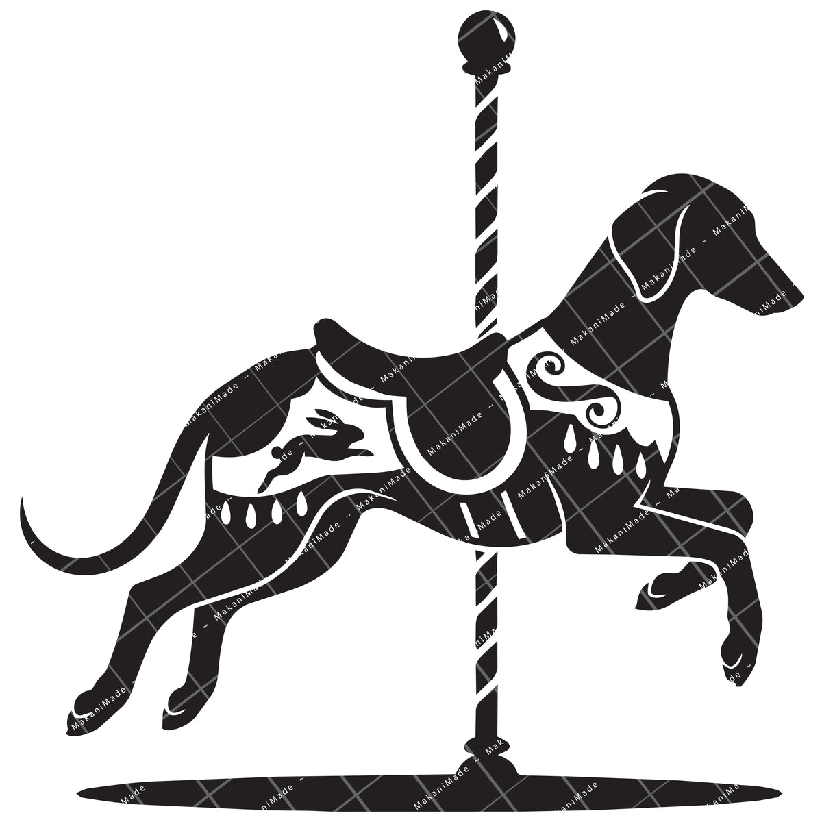 Carousel Saluki (Smooth) Decal