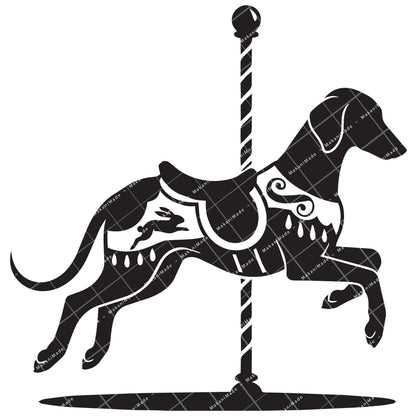 Carousel Saluki (Smooth) Decal