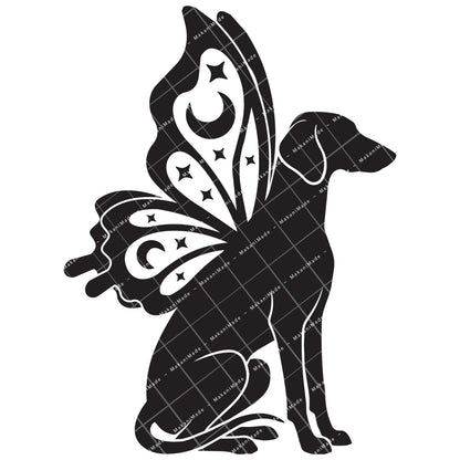Butterfly Wing Saluki (Smooth) Decal