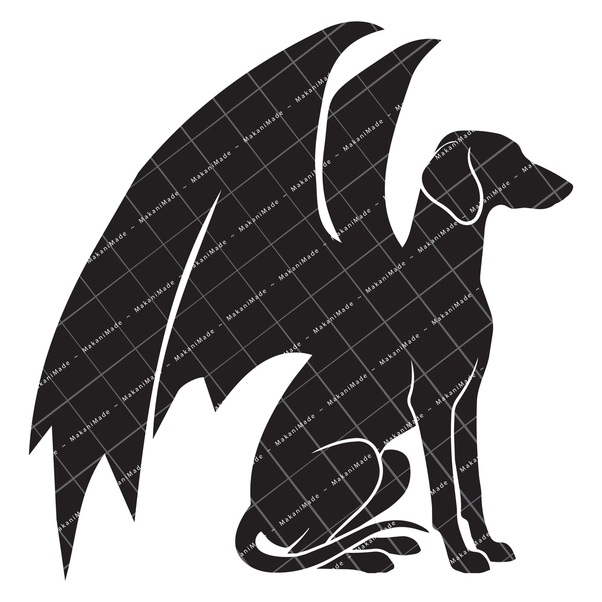 Dragon Wing Saluki (Smooth) Decal