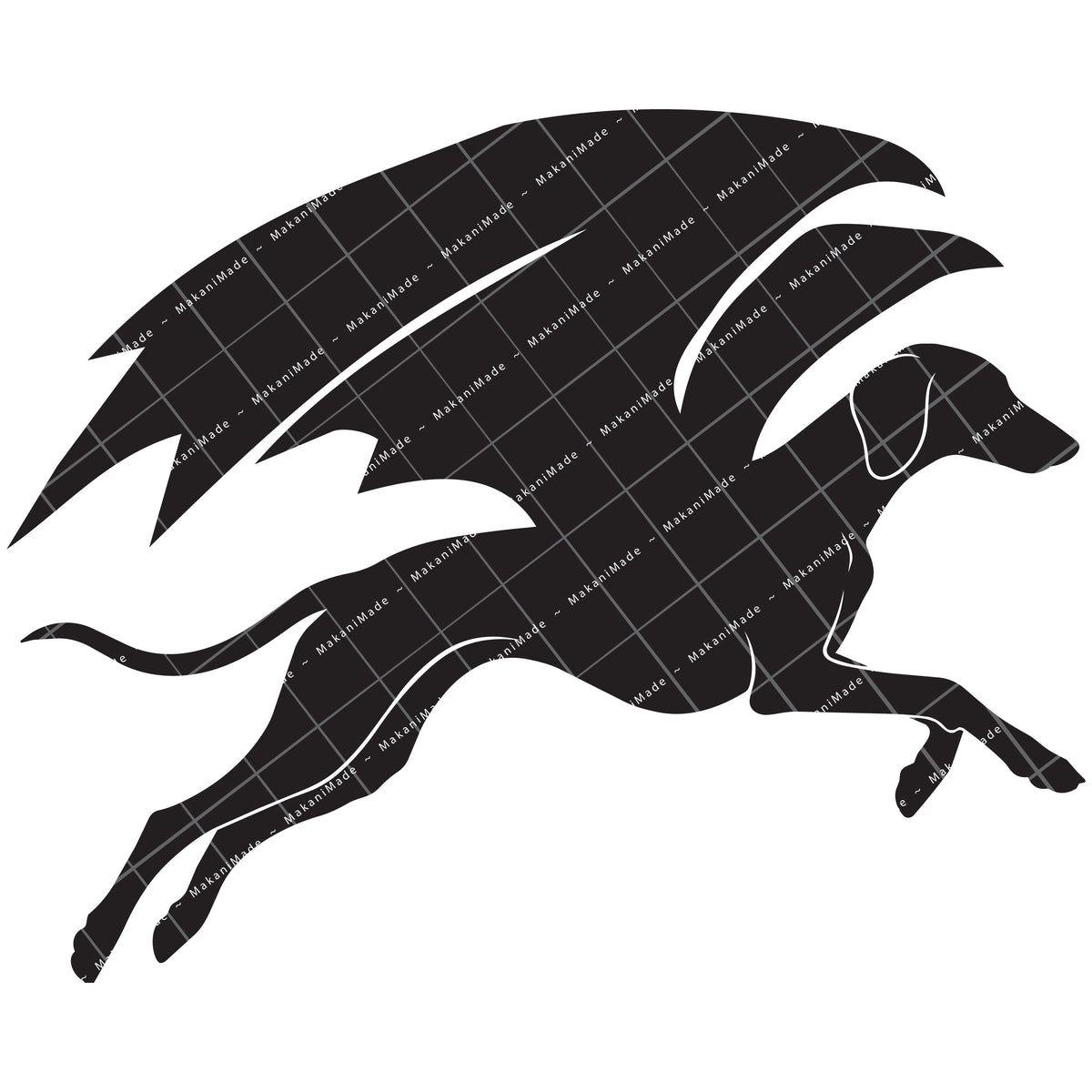 Leaping Dragon Saluki (Smooth) Decal