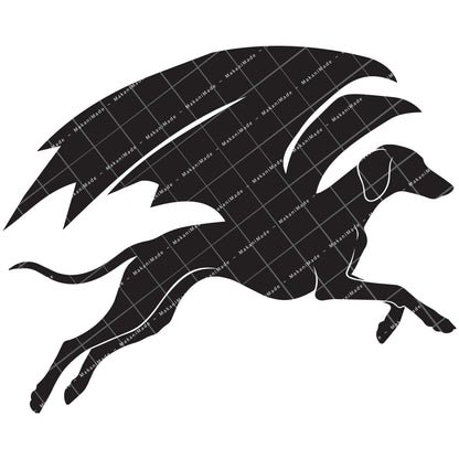 Leaping Dragon Saluki (Smooth) Decal