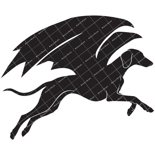 Leaping Dragon Saluki (Smooth) Decal