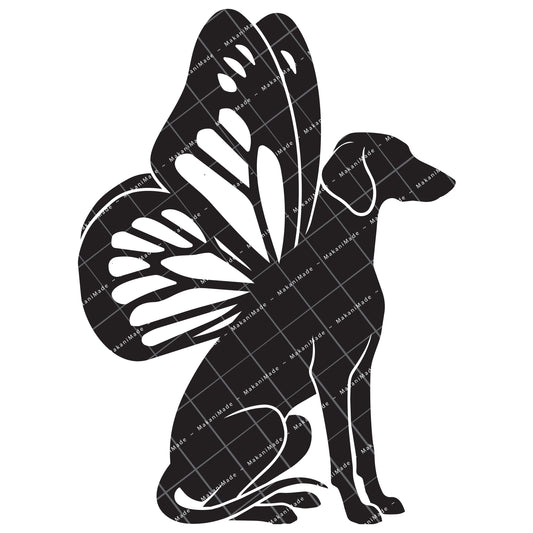 Monarch Wing Saluki (Smooth) Decal