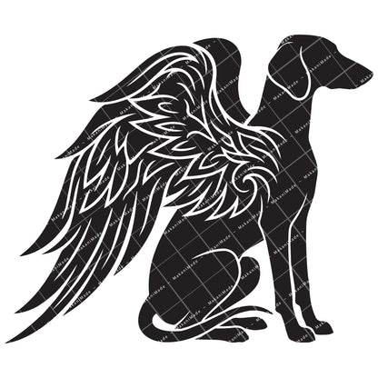 Angel Wing Saluki (Smooth) Decal