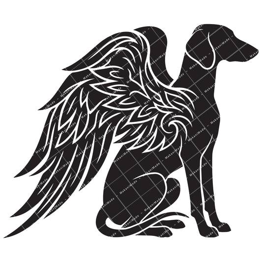Angel Wing Saluki (Smooth) Decal