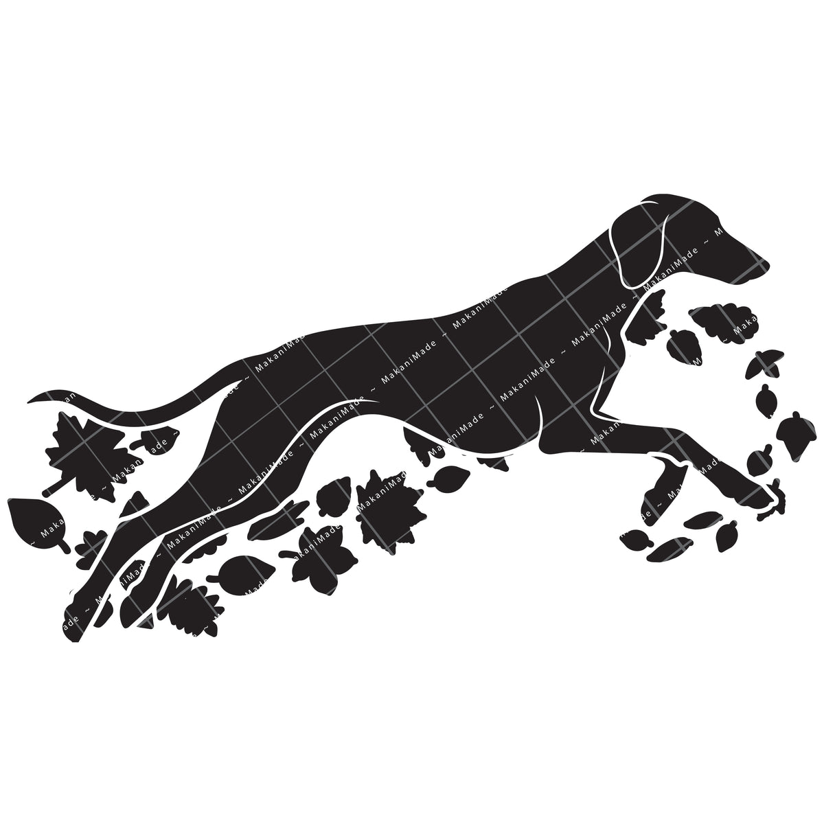 Fall Leaves Saluki (Smooth) Decal
