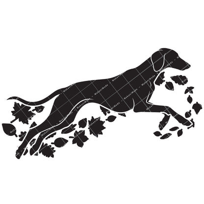 Fall Leaves Saluki (Smooth) Decal