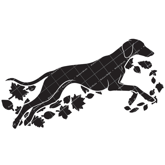 Fall Leaves Saluki (Smooth) Decal