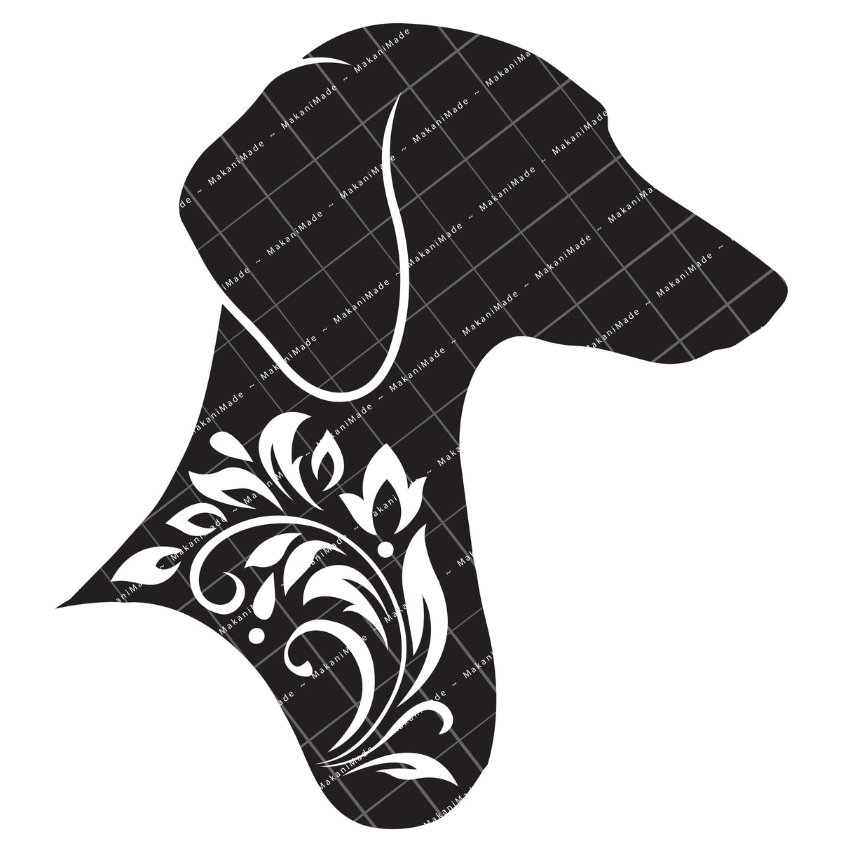 Profile Cutout Saluki (Smooth) Decal