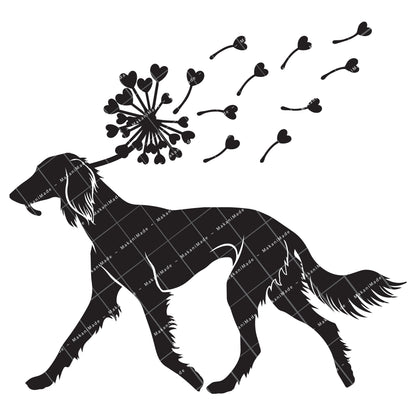 Dandelion Fluff Saluki (Feathered) Decal