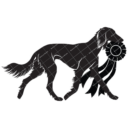 Rosette Winner Saluki (Feathered) Decal
