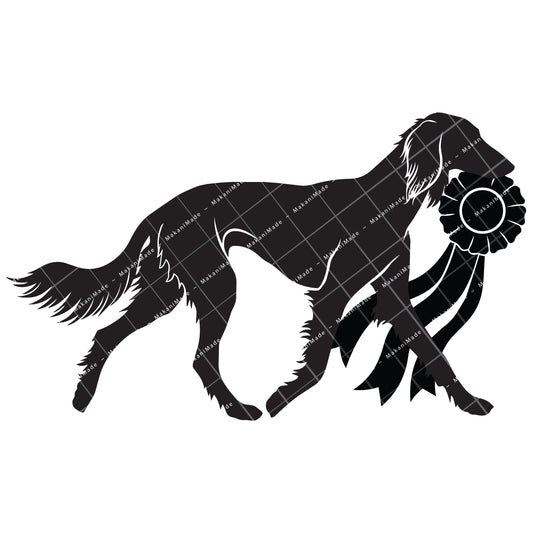 Rosette Winner Saluki (Feathered) Decal