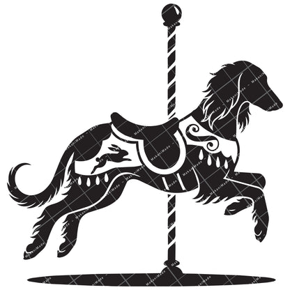 Carousel Saluki (Feathered) Decal