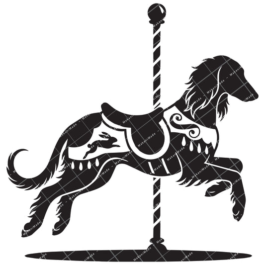 Carousel Saluki (Feathered) Decal