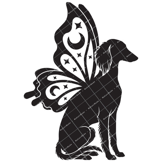 Butterfly Wing Saluki (Feathered) Decal