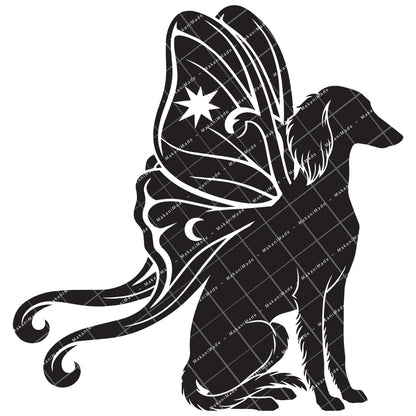 Moth Wing Saluki (Feathered) Decal