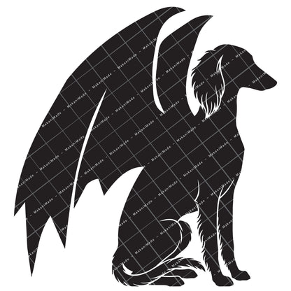 Dragon Wing Saluki (Feathered) Decal