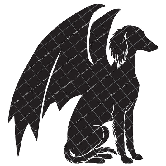 Dragon Wing Saluki (Feathered) Decal